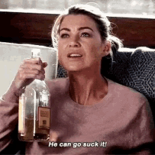 Meredith Grey Suck It GIF - Meredith Grey Suck It Drinking GIFs