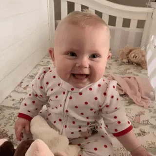 excited baby gif