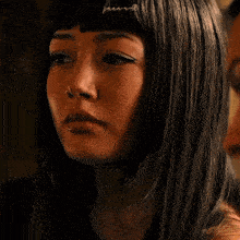 a close up of a woman 's face with the words let 's say for a moment that it is