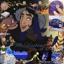 a collage of images with the words " my husband " at the top