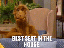 Alf Best Seat In The House GIF - Alf Best Seat In The House Best Seat GIFs