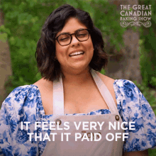 It Feels Very Nice That It Paid Off Zoya GIF - It Feels Very Nice That It Paid Off Zoya The Great Canadian Baking Show GIFs