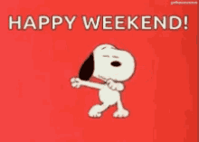 Snoopy Happy Weekend GIF - Snoopy Happy Weekend Dancing GIFs