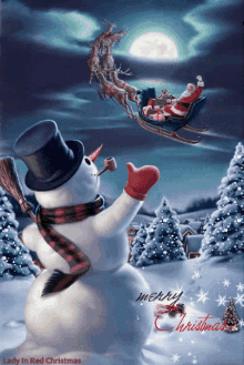 snowman merry christmas