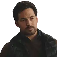 a man with a beard is wearing a vest and says good for you