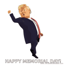 Happy Memorial Day Dance GIF - Happy Memorial Day Dance Donald Trump GIFs