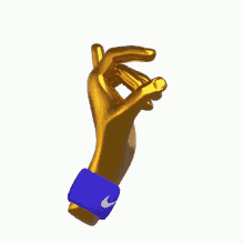 yeet hand sign horn sign gold hand