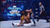 a wrestling match is taking place on sunday march 3rd
