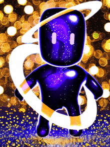 a cartoon character is surrounded by a glowing ring