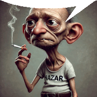 a cartoon character is smoking a cigarette and wearing a nazar shirt