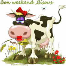 good morning happy weekend cow animation