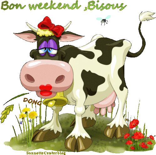 Good Morning Happy Weekend Sticker - Good Morning Happy Weekend Cow Stickers