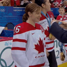 Receiving A Medal Ice Hockey GIF - Receiving A Medal Ice Hockey Jayna Hefford GIFs