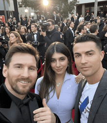 a group of people posing for a picture with one wearing a shirt that says m.i.d.