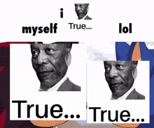 a picture of a man with a beard and the words " i myself true lol true "