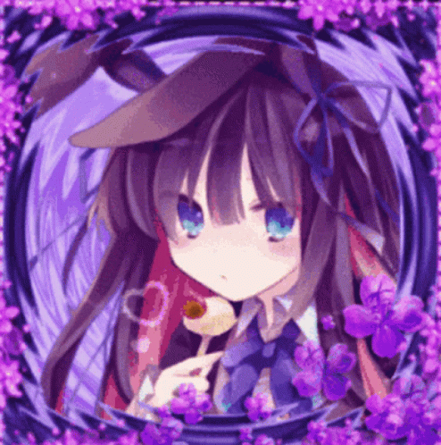 Purple and Blue Aesthetic | Anime scenery, Anime flower, Aesthetic gif