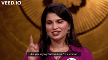 Are You Saying That Because I Am A Woman Shark Tank India GIF - Are You Saying That Because I Am A Woman Shark Tank India Ashneer Grover GIFs