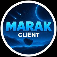 a logo that says ' marak client ' in a circle