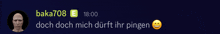 a dark blue background with a smiley face and the name baka708