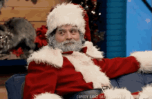 Zach Galifianakis As A Grumpy Santa GIF - Grumpy Santa Claus Christmas Outfit GIFs