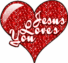 heart jesus loves you loves you sparkle love