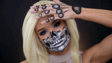 Melting Cyborg Face Makeup GIF - Melting Cyborg Face Makeup Face Art GIFs