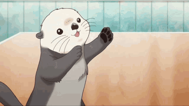 Animal Sea Otter Sticker - Animal Sea otter Cute - Discover & Share GIFs