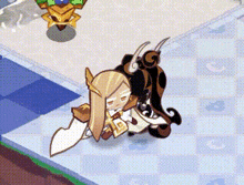 a couple of cookies are sitting next to each other on a table in a video game .