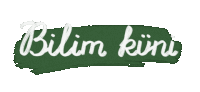 a green background with the word bilim written in white letters