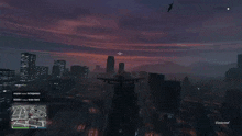 a person is flying through the air in a video game with rockford hills on the bottom
