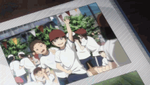 a group of children are gathered together in a picture