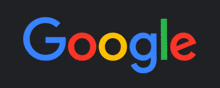 a google logo is displayed on a dark background