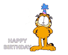 Happy Birthday Garfield GIF - Happy Birthday Garfield Celebrate GIFs