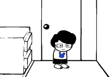 a black and white drawing of a room with a poster that says isaac on it