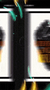 a computer generated image of a person 's face with a blurred image of a person 's face