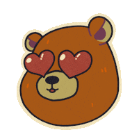 In Love Bear Sticker