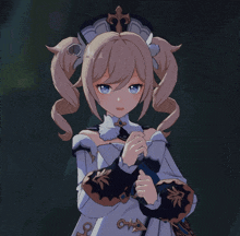 a girl with a speech bubble above her head