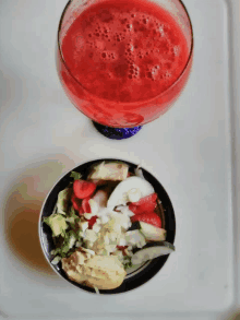 Watermelon Slush And Veggie Hummus Salad GIF - Watermelon Slush And Veggie Hummus Salad GIFs