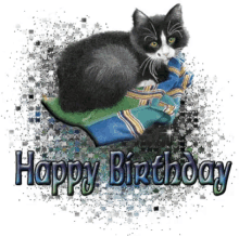 Happy Birthday Cat Glitter GIF - Happy Birthday Cat Glitter Sparkle GIFs