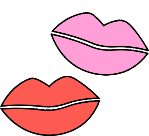 Kisses Lips Sticker - Kisses Lips Mwah Stickers