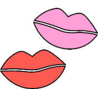 Kisses Lips Sticker - Kisses Lips Mwah Stickers