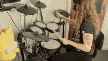 Drumming Bradley Hall GIF - Drumming Bradley Hall Playing Drums GIFs