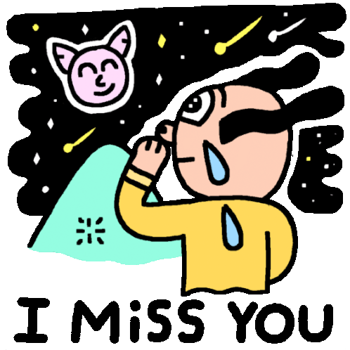 Dogs Saying I Miss You Sticker - Kindof Perfect Lovers I Miss You Sad Stickers