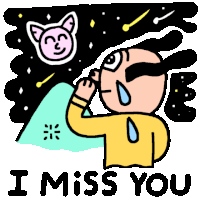 Dogs Saying I Miss You Sticker - Kindof Perfect Lovers I Miss You Sad Stickers