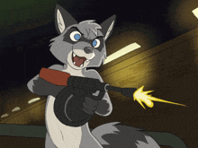 Furry Raccoon GIF - Furry Raccoon Gun Shooting GIFs