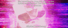 a poster for spider-man beyond the spider verse shows a purple background