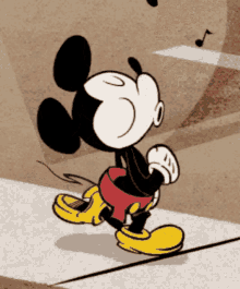 Walking Mickey Mouse GIF
