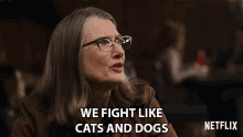 We Fight Like Cats And Dogs Hope Mccrea GIF - We Fight Like Cats And Dogs Hope Mccrea Annette Otoole GIFs