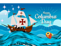 Happycolumbusday 1492 Sticker - Happycolumbusday Columbus 1492 Stickers