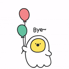 egg ghost cute bye disappear